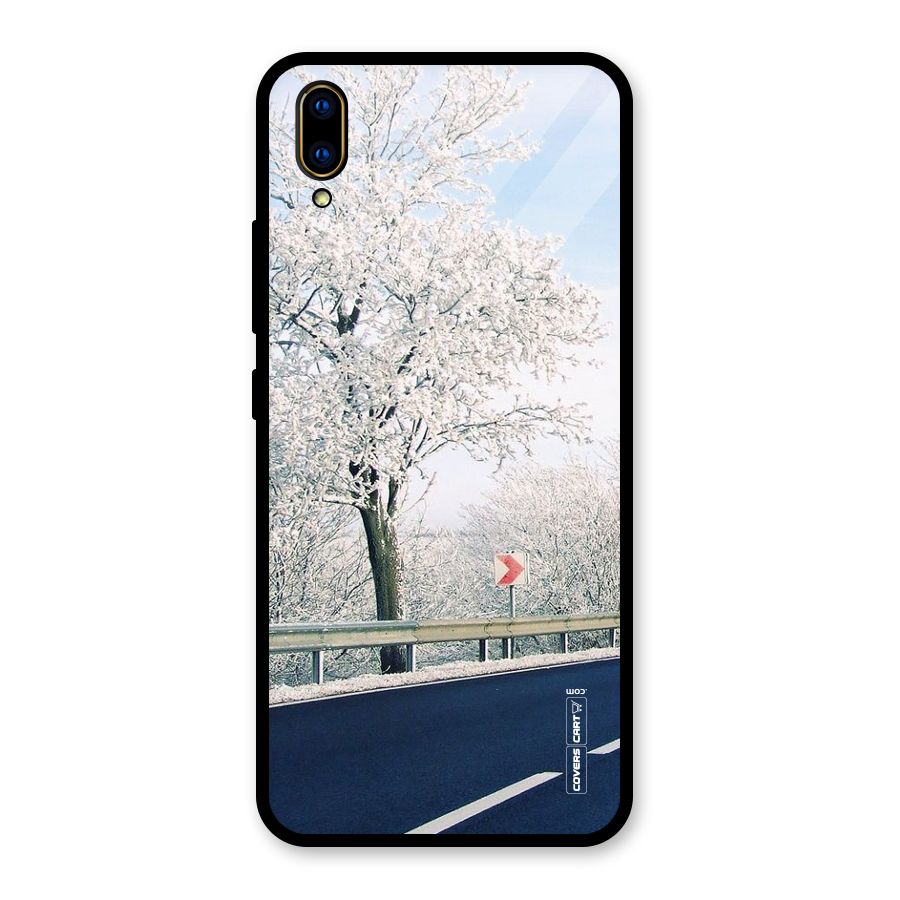 White Snow Tree Glass Back Case for Vivo V11 Pro