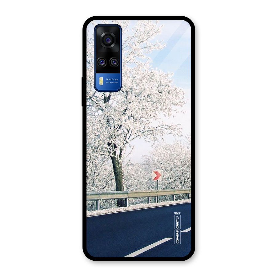 White Snow Tree Glass Back Case for Vivo Y31