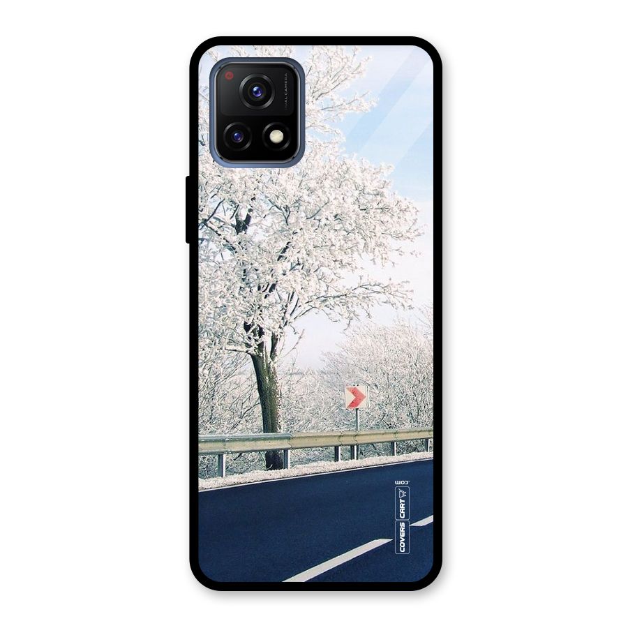 White Snow Tree Glass Back Case for Vivo Y72 5G
