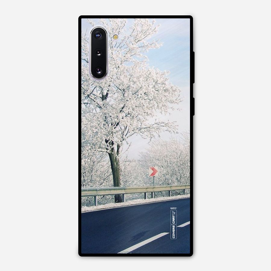 White Snow Tree Metal Back Case for Galaxy Note 10