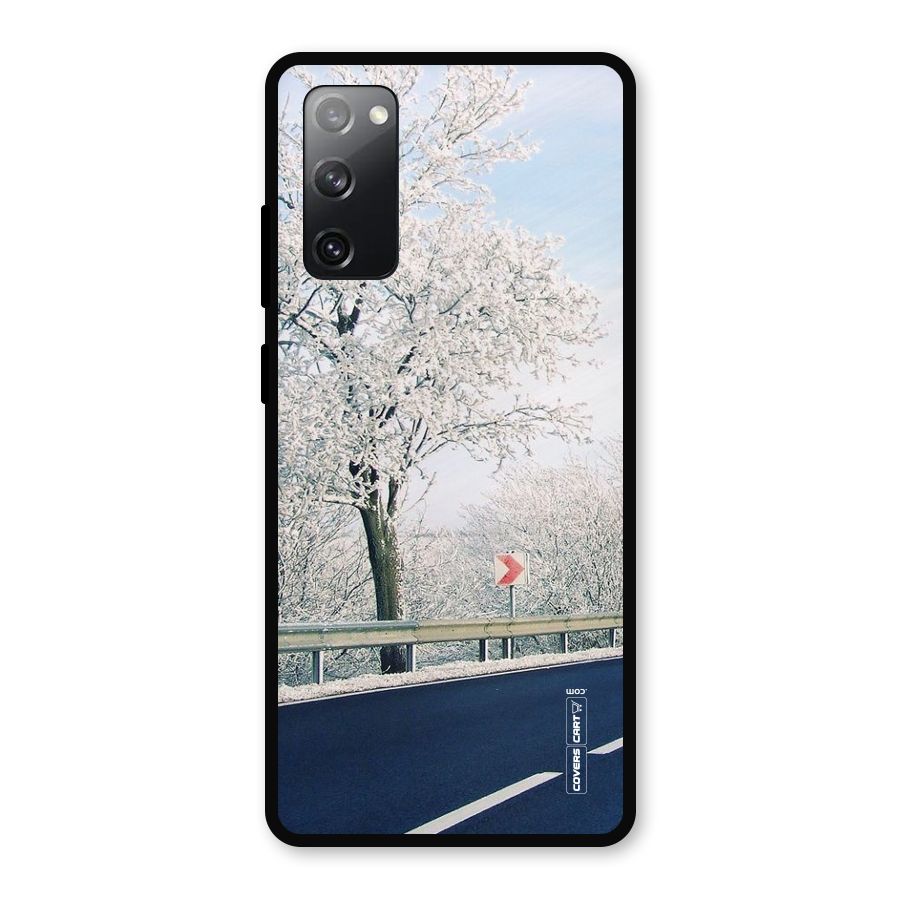 White Snow Tree Metal Back Case for Galaxy S20 FE 5G