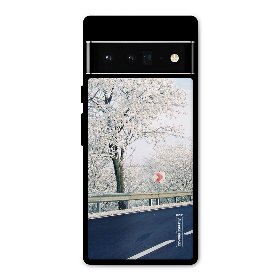 White Snow Tree Metal Back Case for Google Pixel 6 Pro