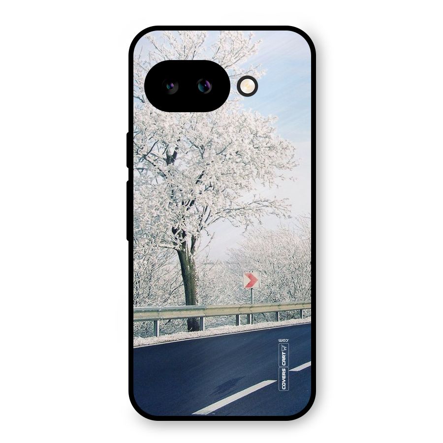 White Snow Tree Metal Back Case for Google Pixel 9a