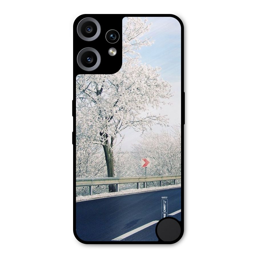 White Snow Tree Metal Back Case for Nothing CMF Phone 2 Pro