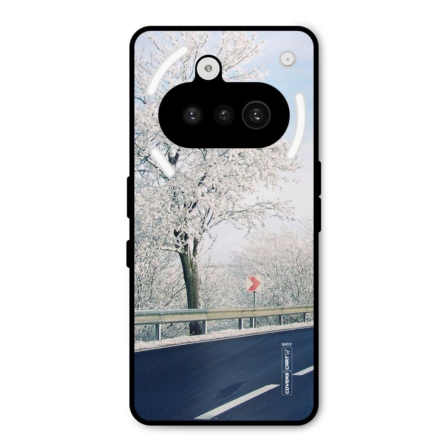 White Snow Tree Metal Back Case for Nothing Phone 3a