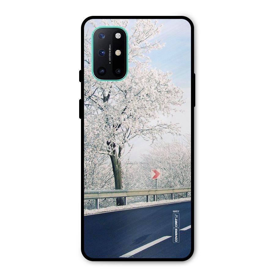White Snow Tree Metal Back Case for OnePlus 8T