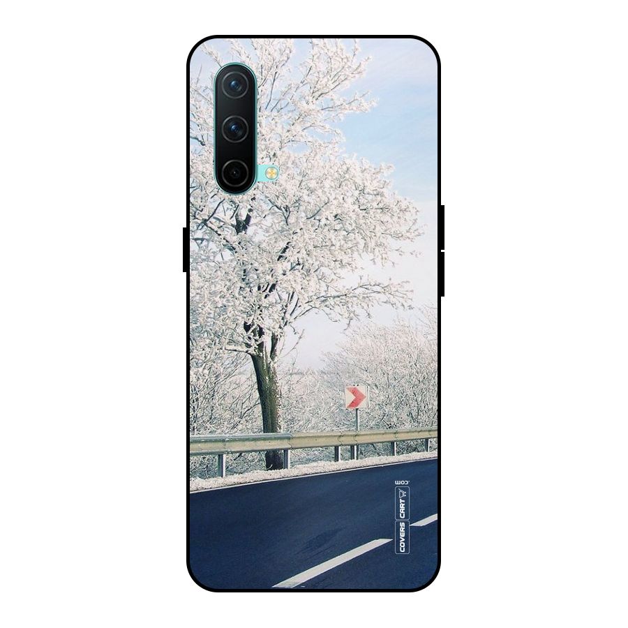 White Snow Tree Metal Back Case for OnePlus Nord CE 5G