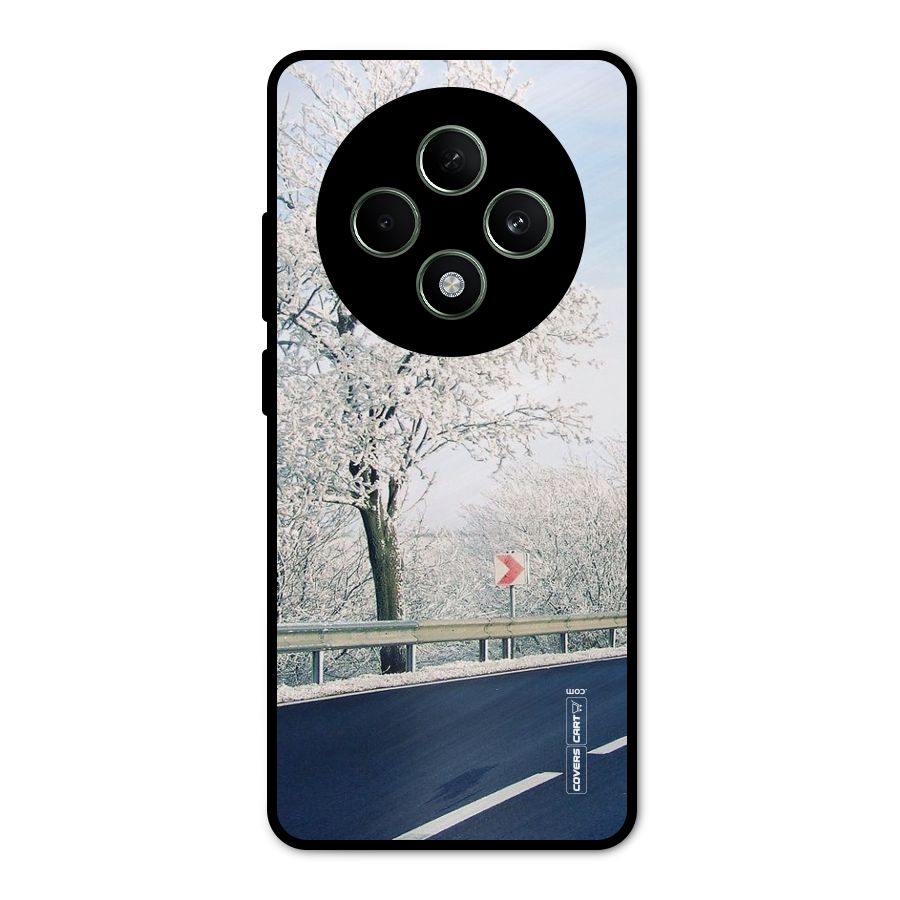 White Snow Tree Metal Back Case for Oppo F27