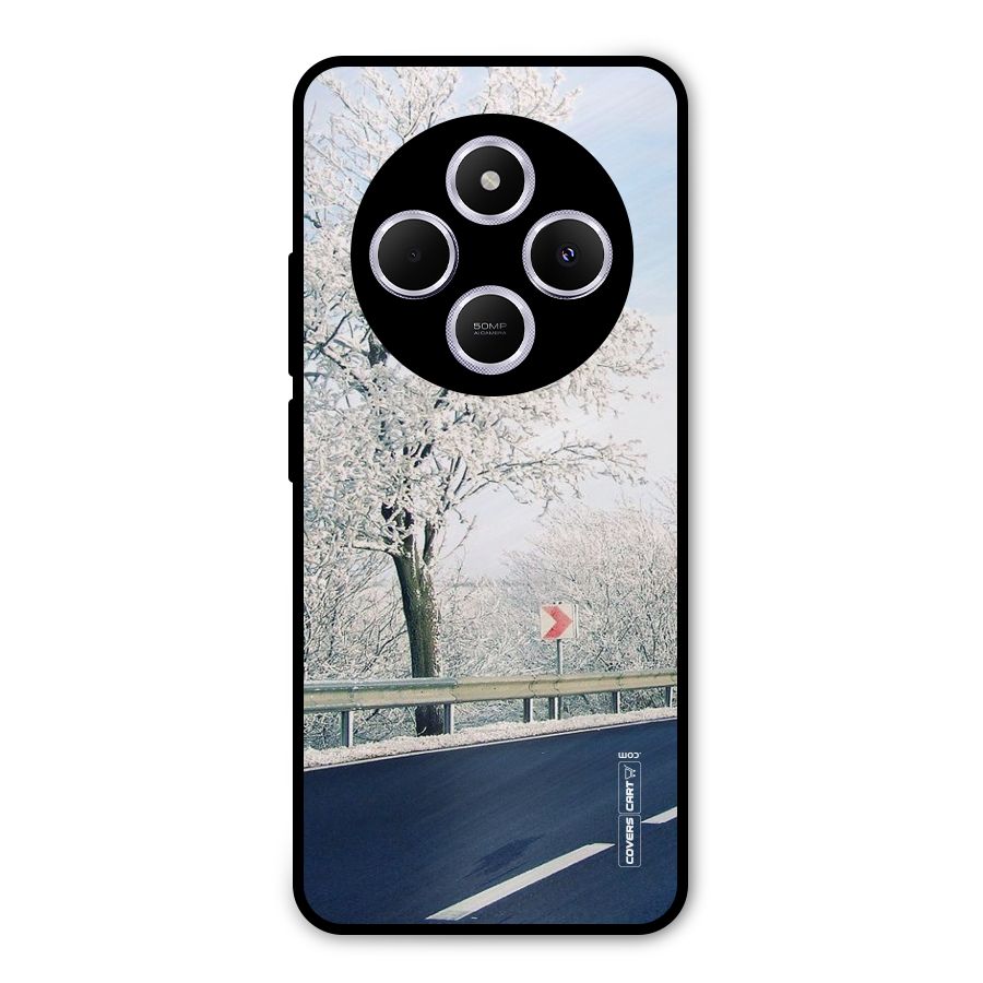 White Snow Tree Metal Back Case for Poco M7