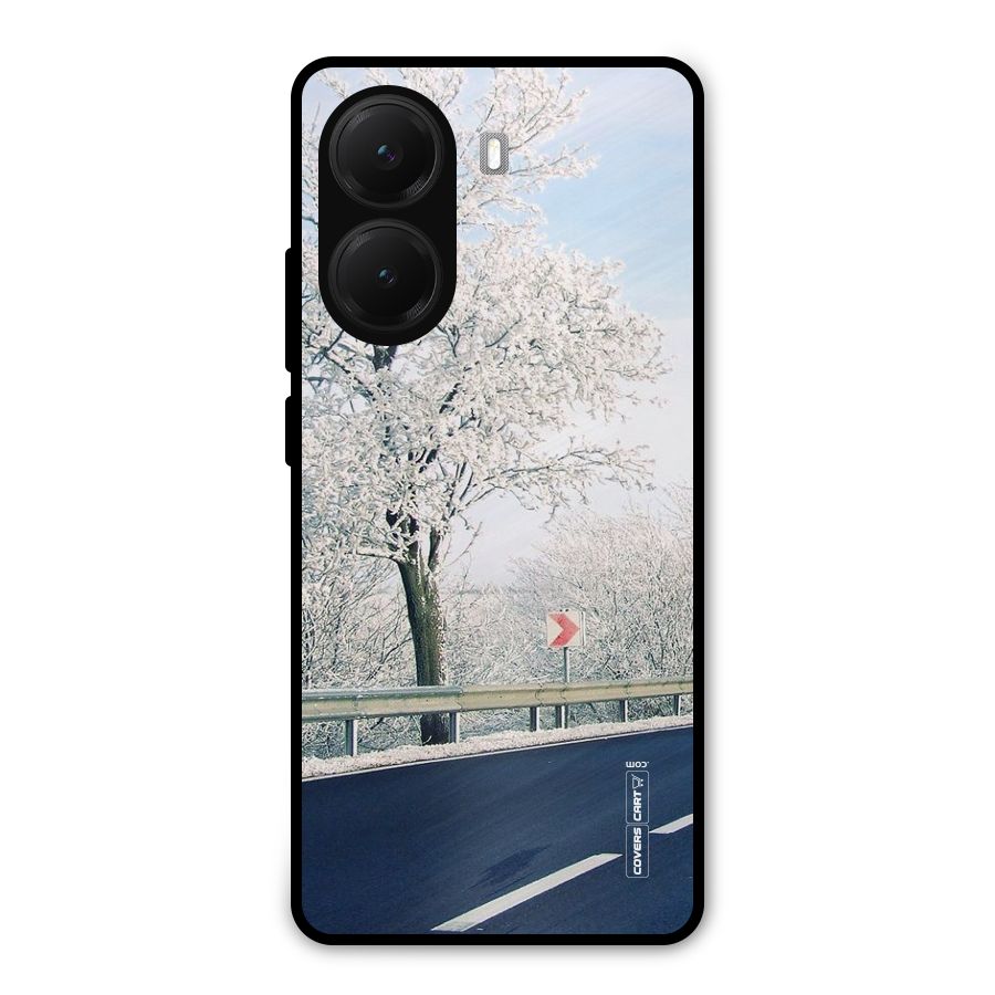 White Snow Tree Metal Back Case for Poco X7 Pro