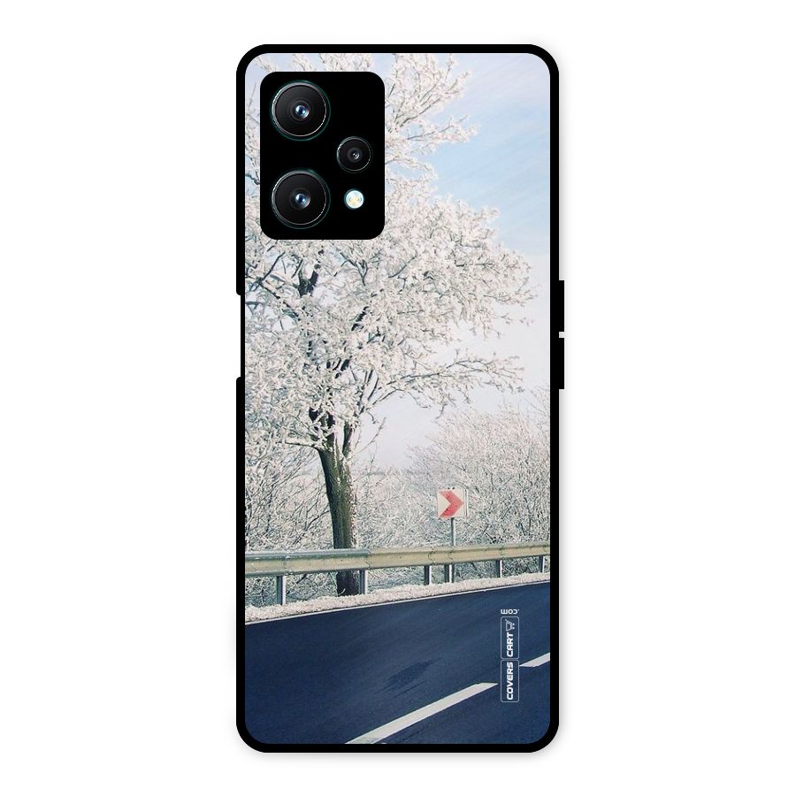 White Snow Tree Metal Back Case for Realme 9 Pro 5G