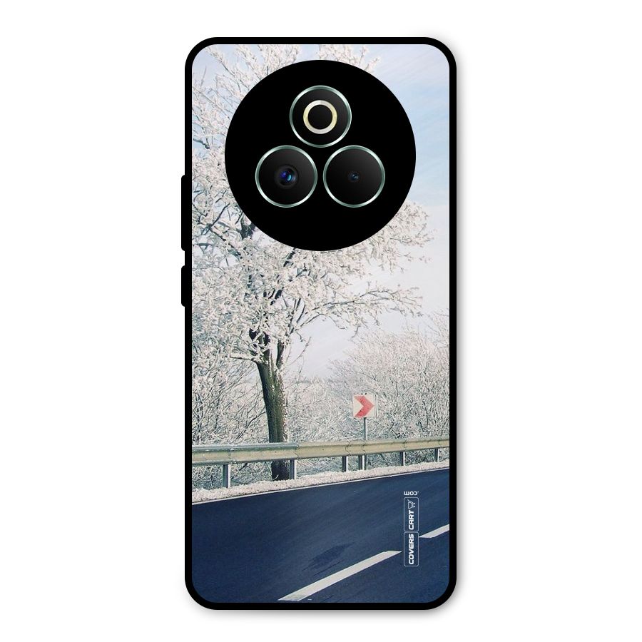 White Snow Tree Metal Back Case for Realme P3 Pro