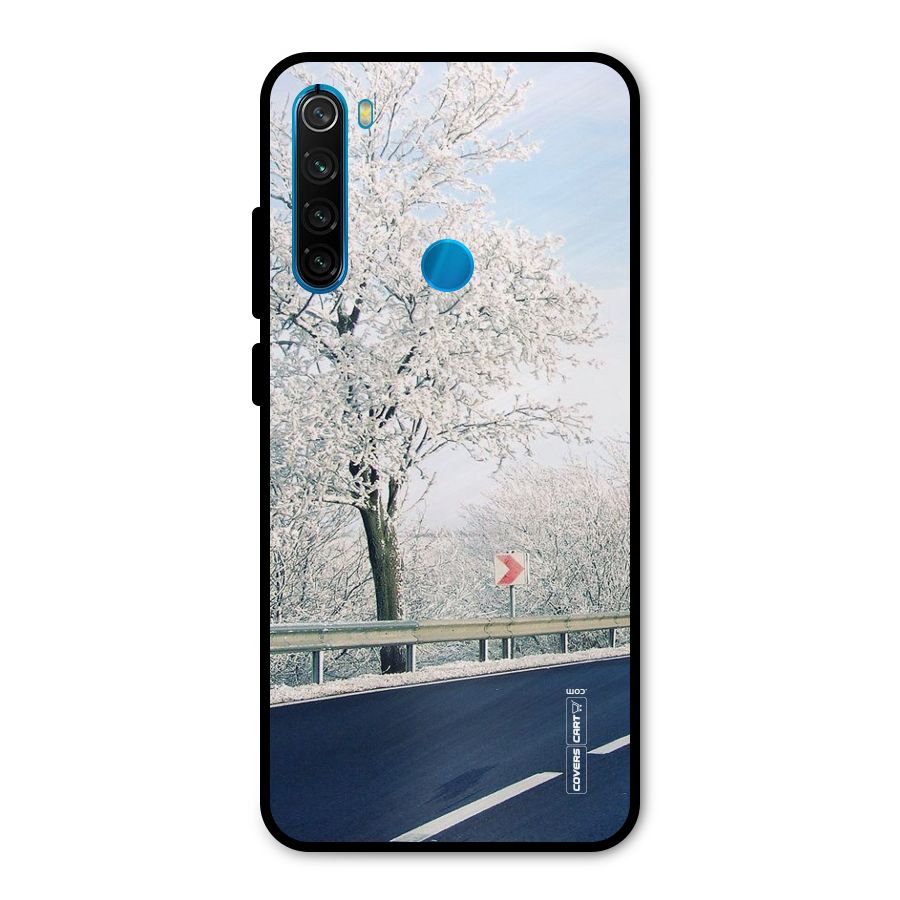 White Snow Tree Metal Back Case for Redmi Note 8