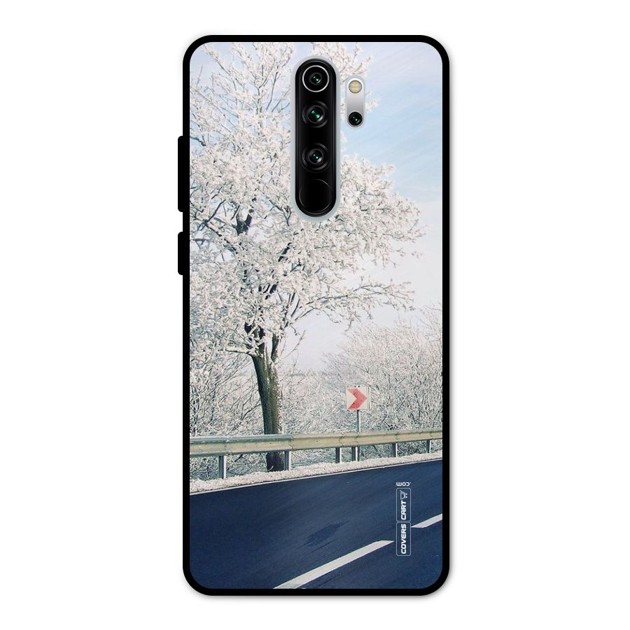 White Snow Tree Metal Back Case for Redmi Note 8 Pro