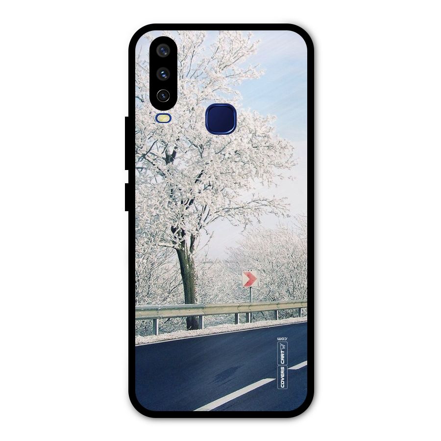 White Snow Tree Metal Back Case for Vivo V17