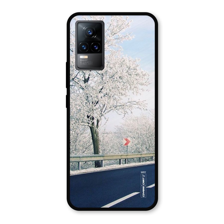 White Snow Tree Metal Back Case for Vivo Y73