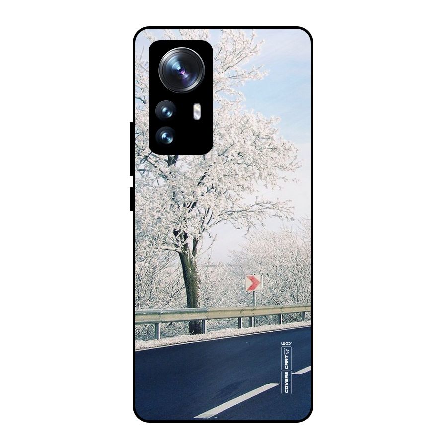 White Snow Tree Metal Back Case for Xiaomi 12 Pro