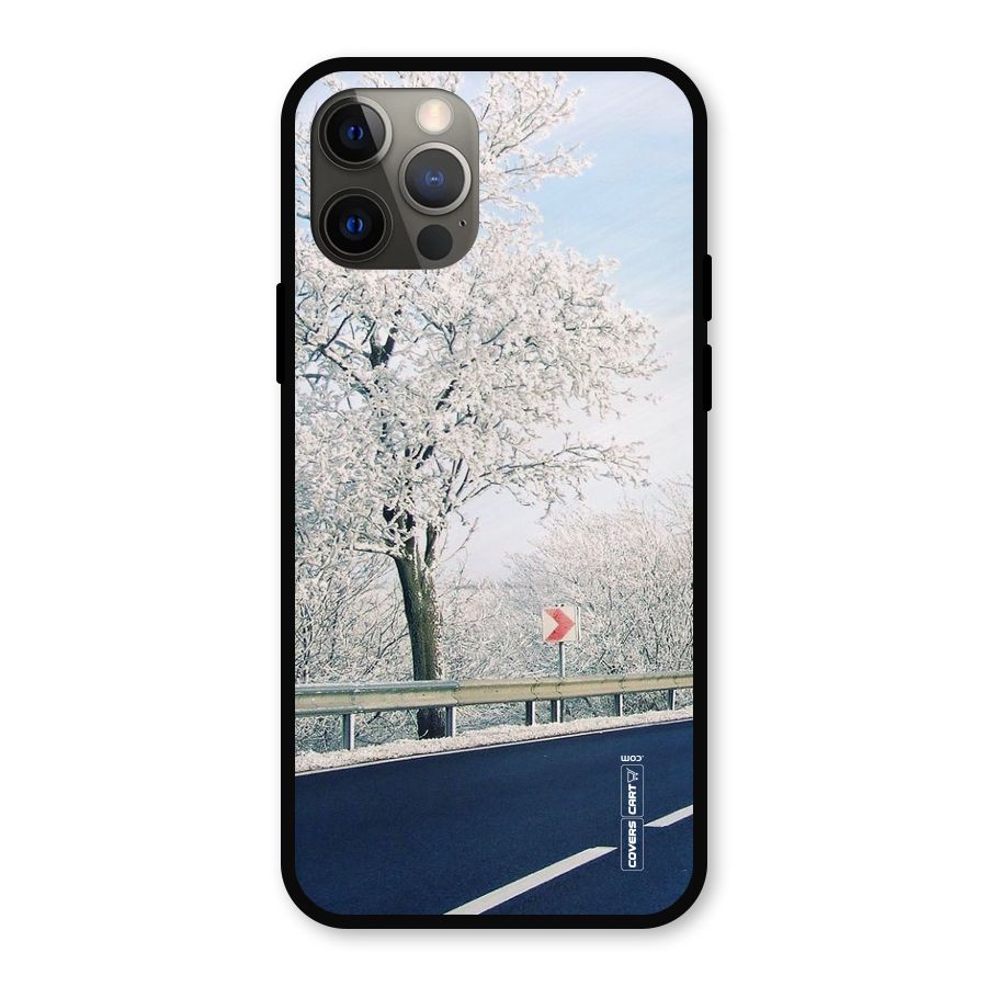 White Snow Tree Metal Back Case for iPhone 12 Pro