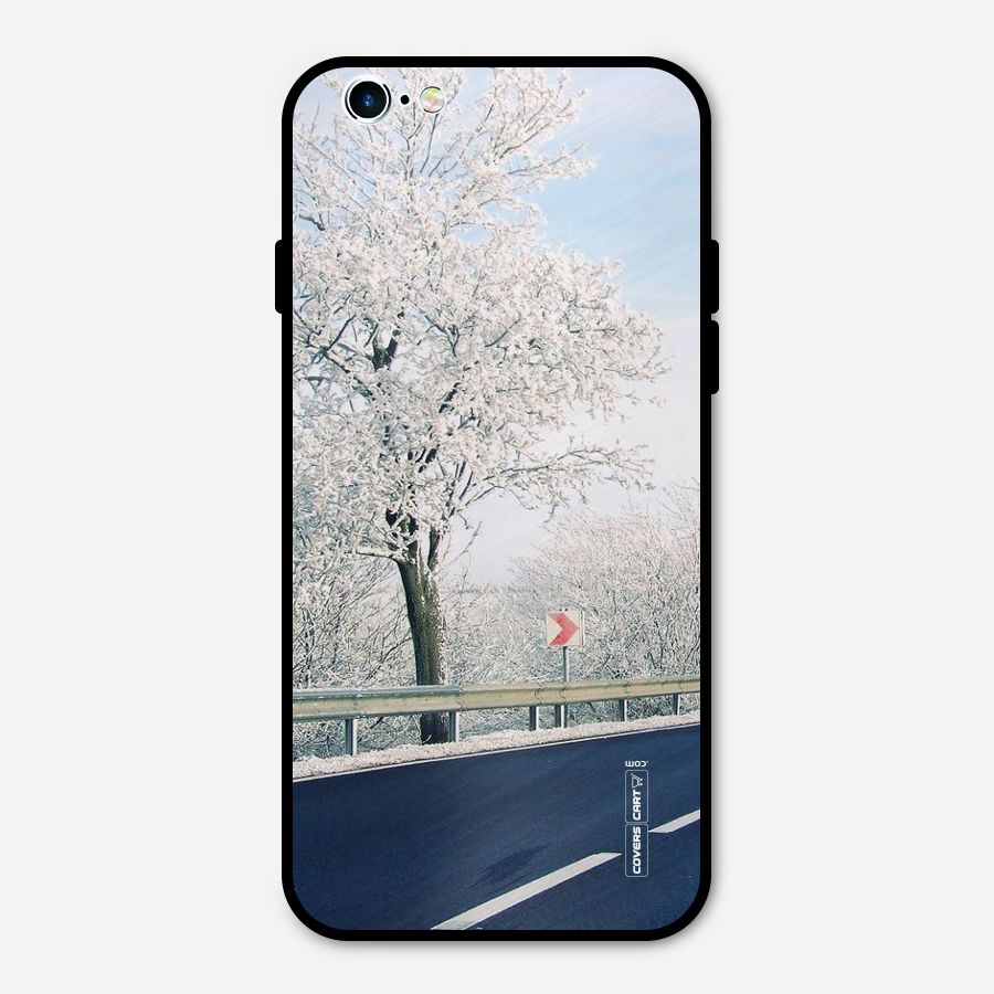 White Snow Tree Metal Back Case for iPhone 6 6s