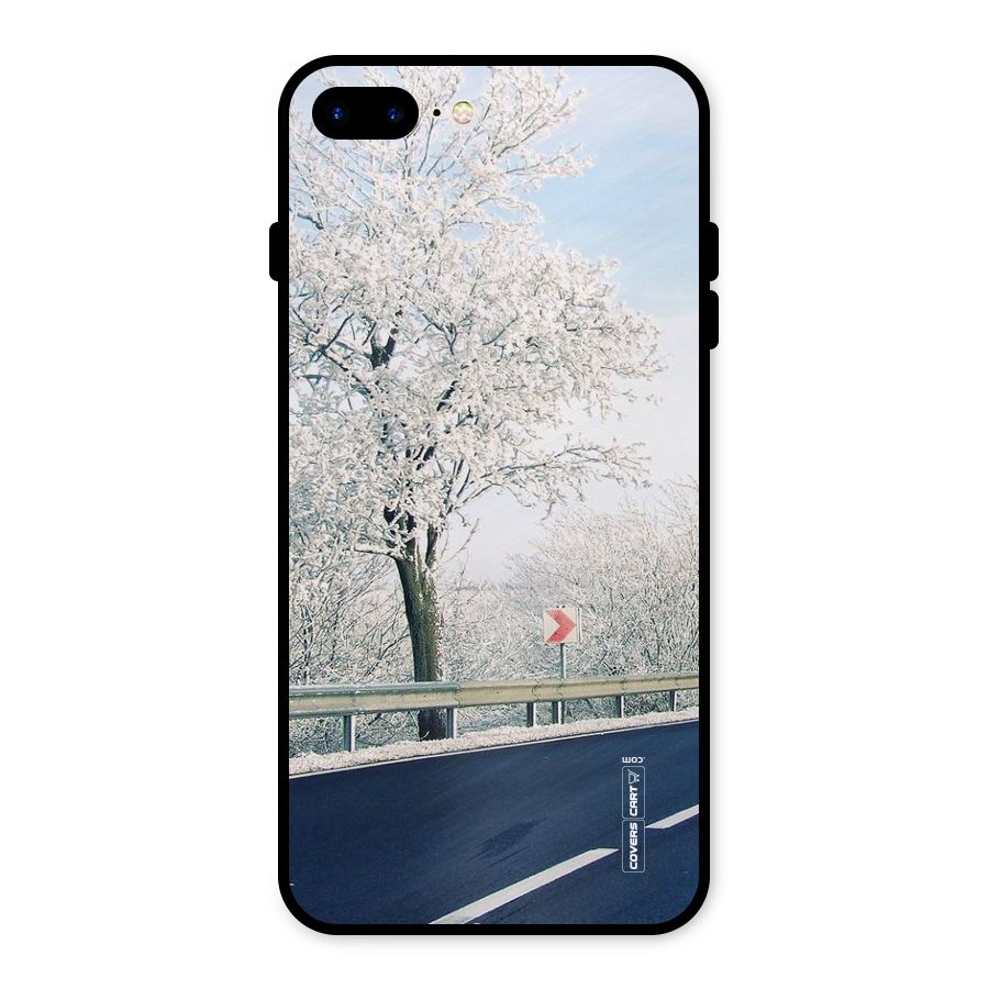 White Snow Tree Metal Back Case for iPhone 8 Plus