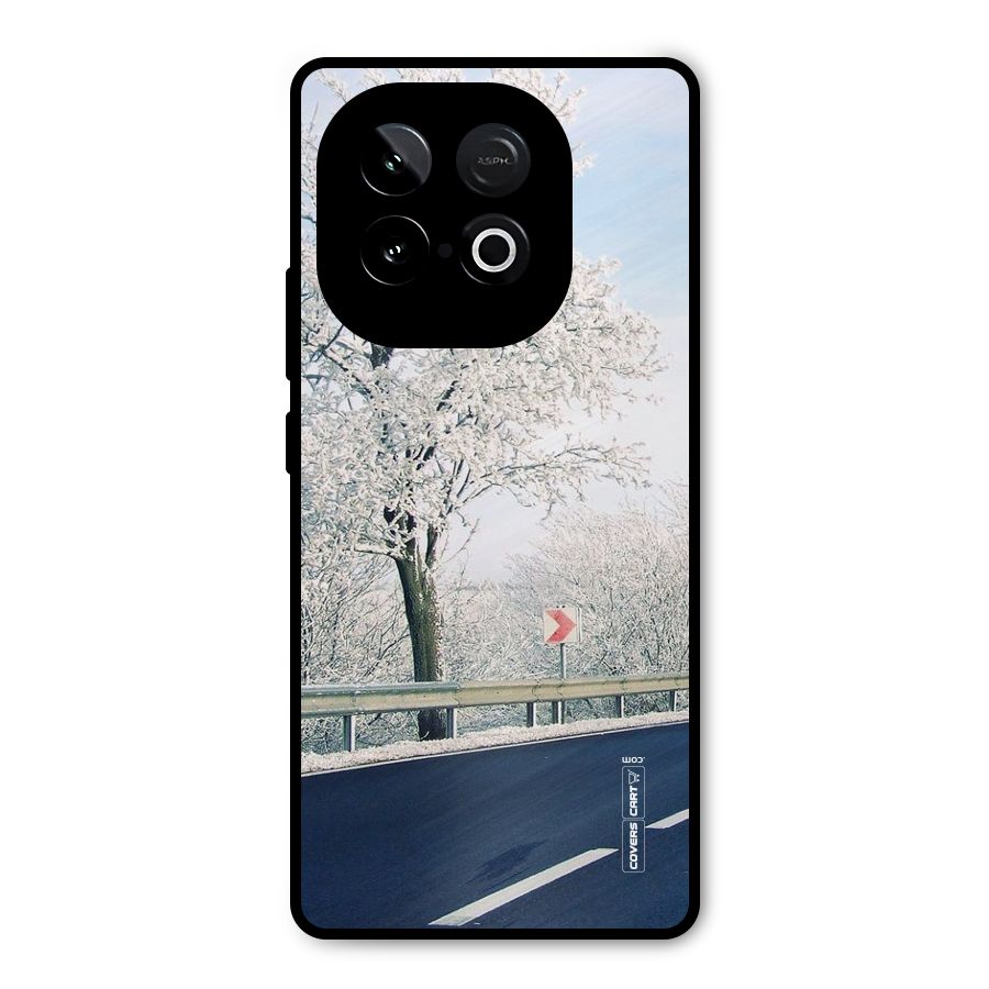 White Snow Tree Metal Back Case for iQOO Neo 10