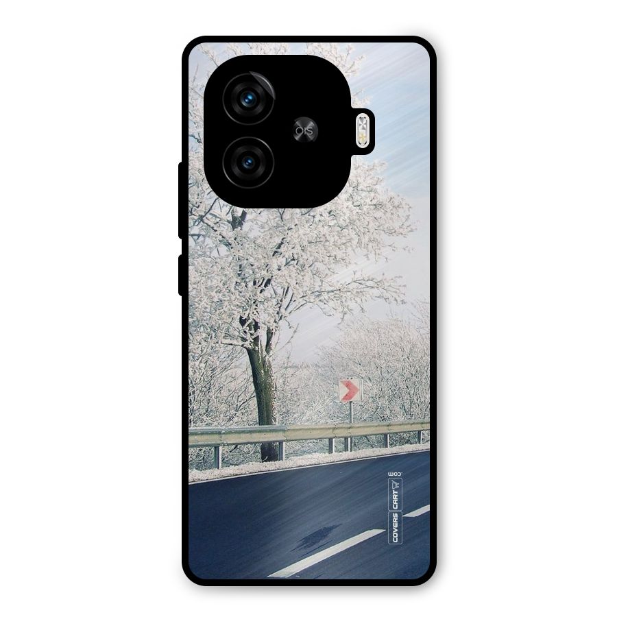 White Snow Tree Metal Back Case for iQOO Neo 10R
