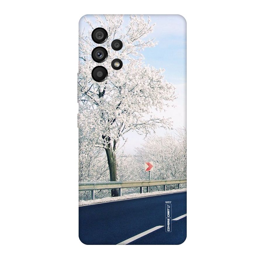 White Snow Tree Original Polycarbonate Back Case for Galaxy A53 5G
