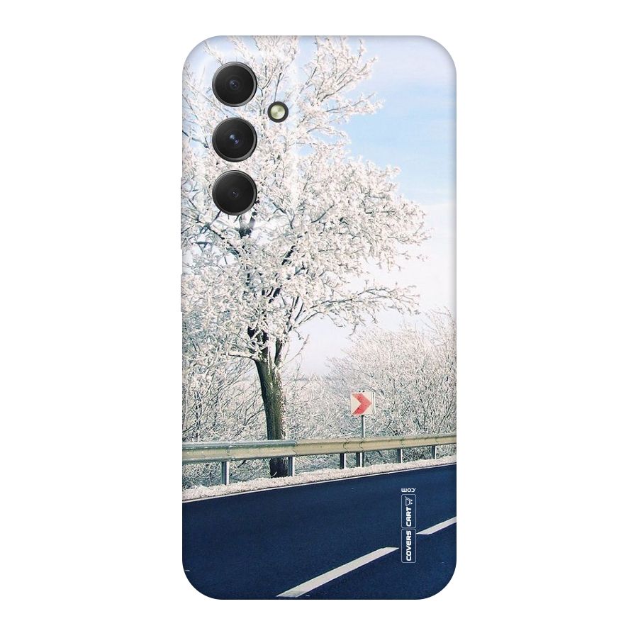 White Snow Tree Original Polycarbonate Back Case for Galaxy A54