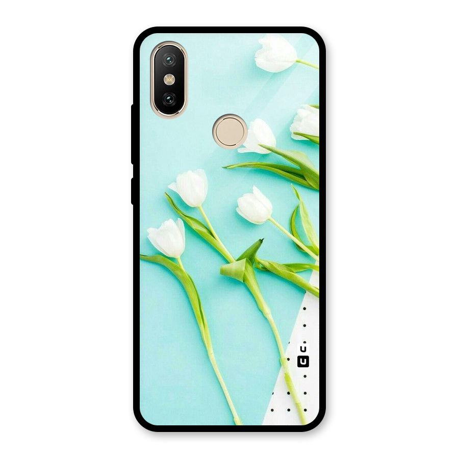 White Tulips Glass Back Case for Redmi A2
