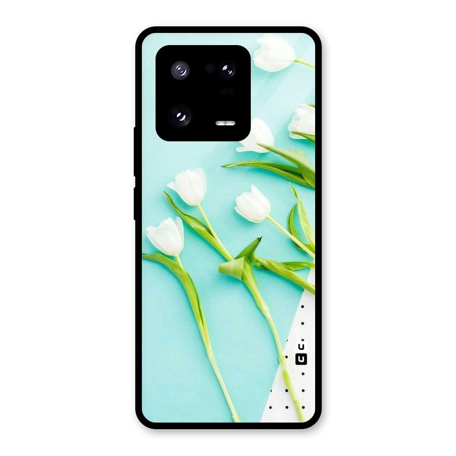White Tulips Glass Back Case for Xiaomi 13 Pro