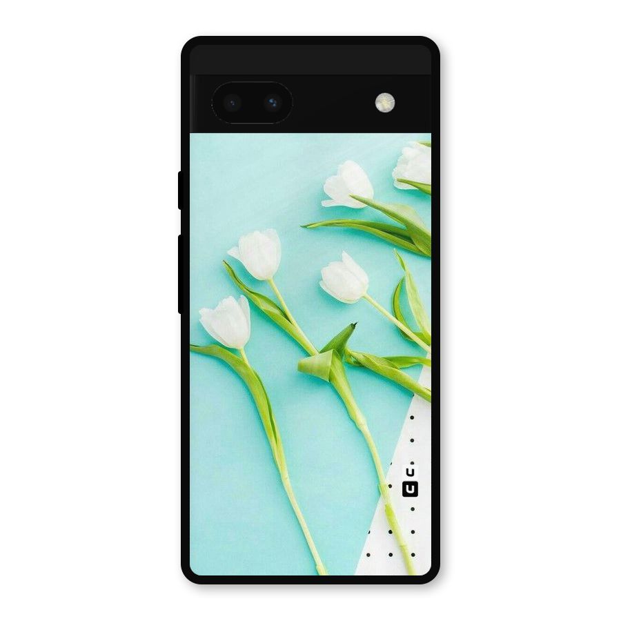 White Tulips Metal Back Case for Google Pixel 6a