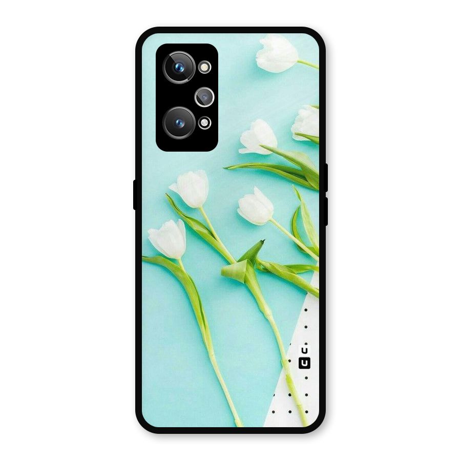 White Tulips Metal Back Case for Realme GT Neo2