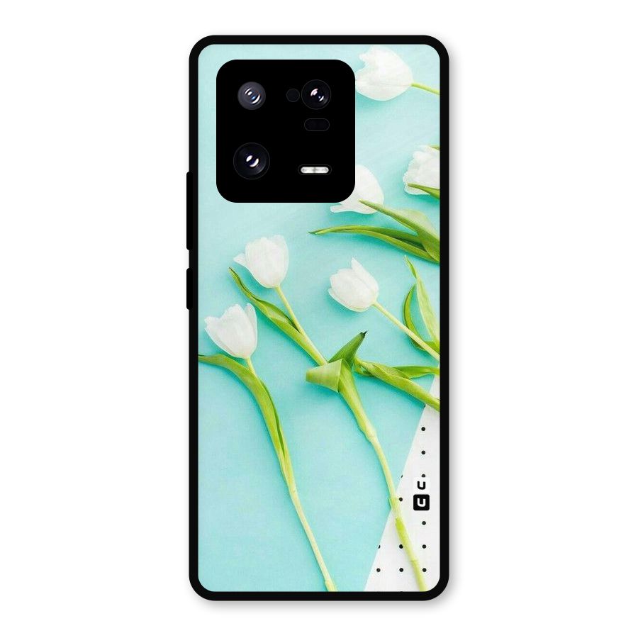 White Tulips Metal Back Case for Xiaomi 13 Pro