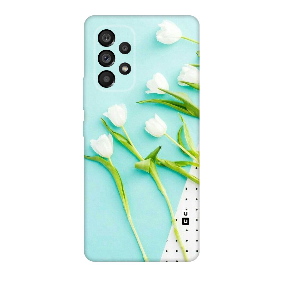 White Tulips Original Polycarbonate Back Case for Galaxy A53 5G