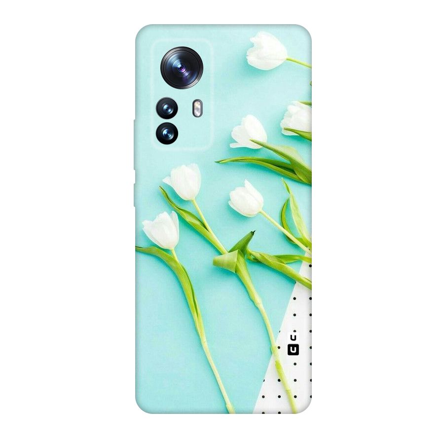 White Tulips Original Polycarbonate Back Case for Xiaomi 12 Pro