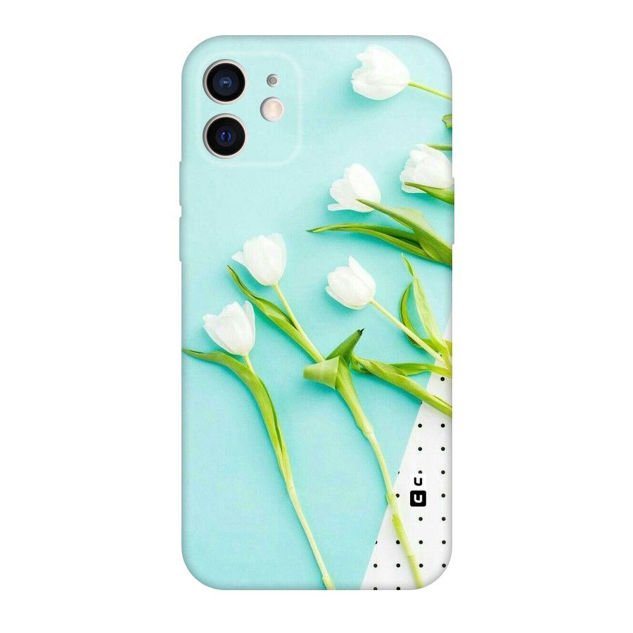 White Tulips Original Polycarbonate Back Case for iPhone 12