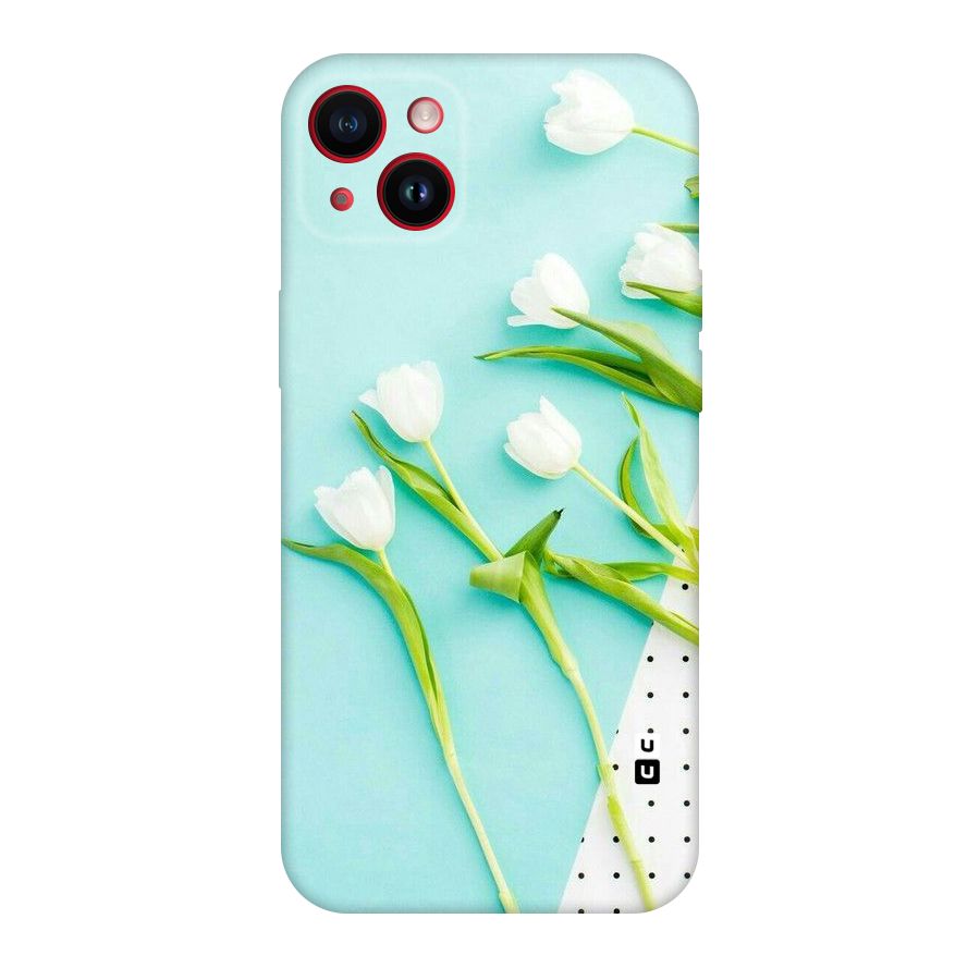 White Tulips Original Polycarbonate Back Case for iPhone 14 Plus