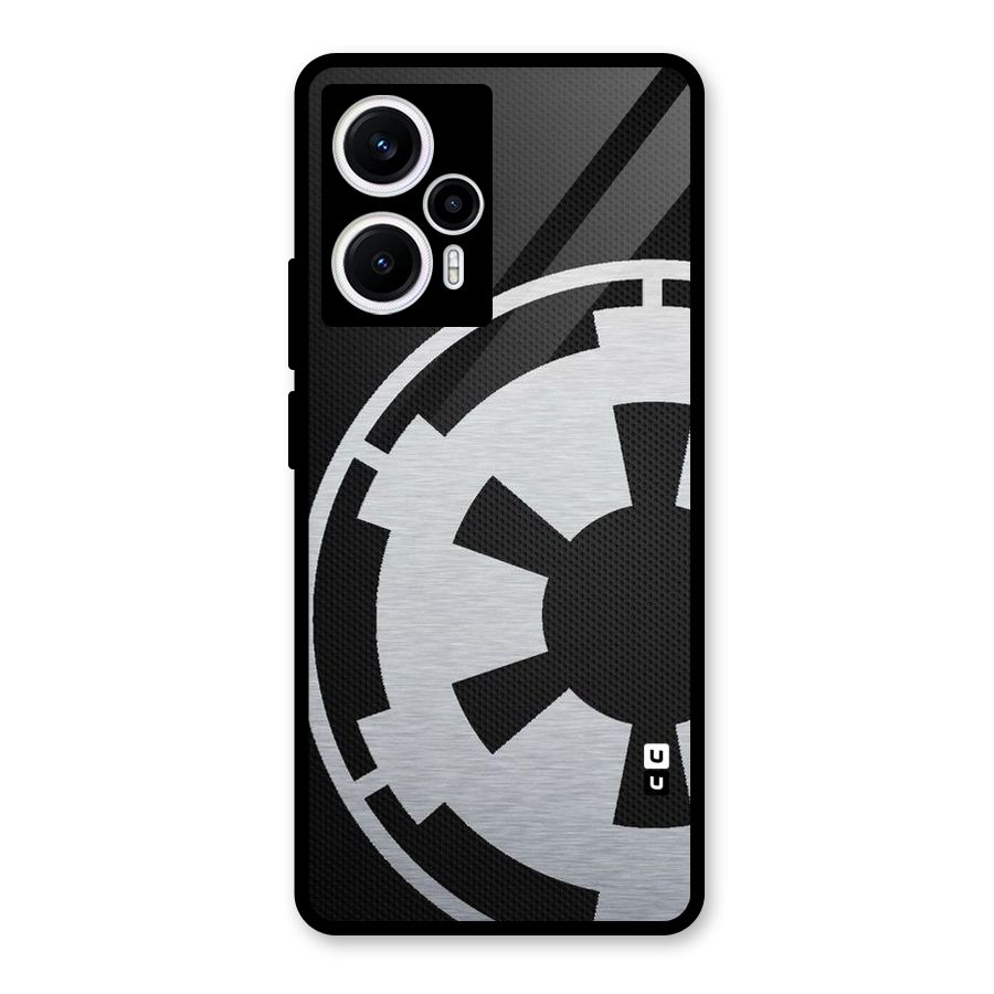 White Wheel Glass Back Case for Poco F5