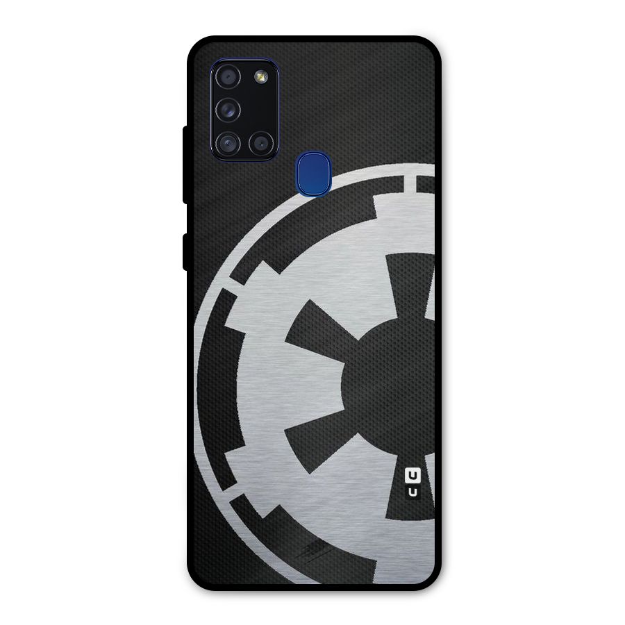 White Wheel Metal Back Case for Galaxy A21s