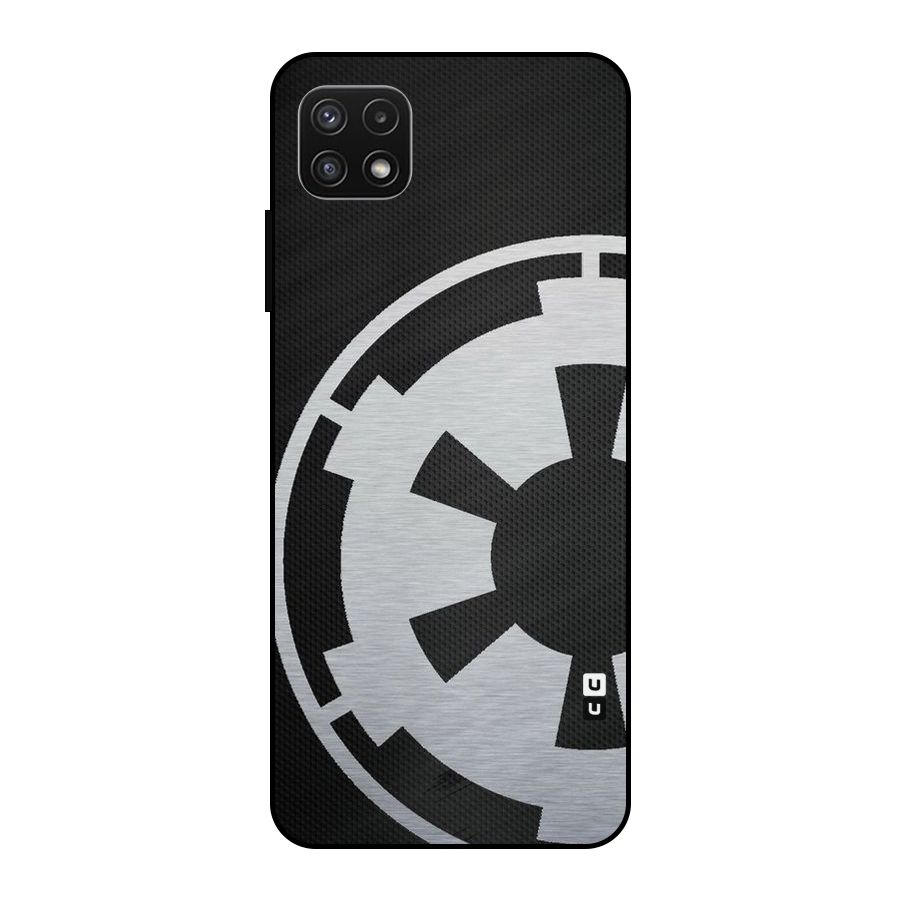 White Wheel Metal Back Case for Galaxy A22 5G