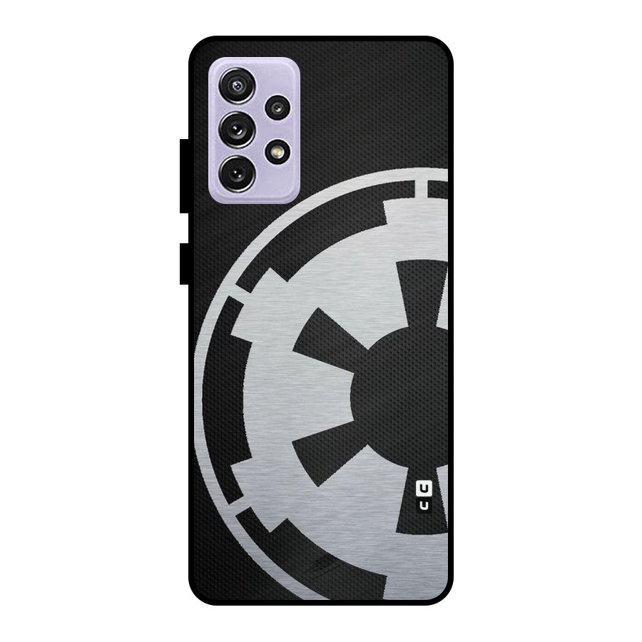 White Wheel Metal Back Case for Galaxy A72
