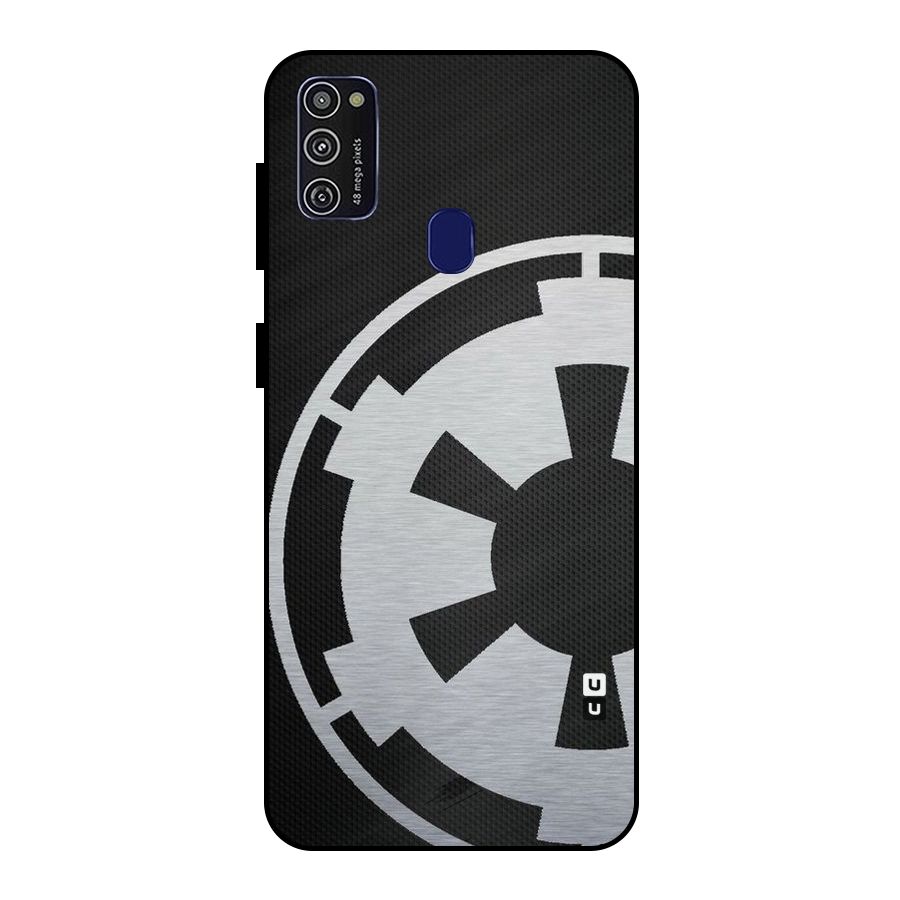 White Wheel Metal Back Case for Galaxy M21