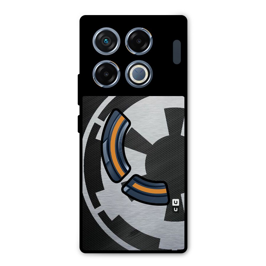 White Wheel Metal Back Case for Infinix GT 20 Pro