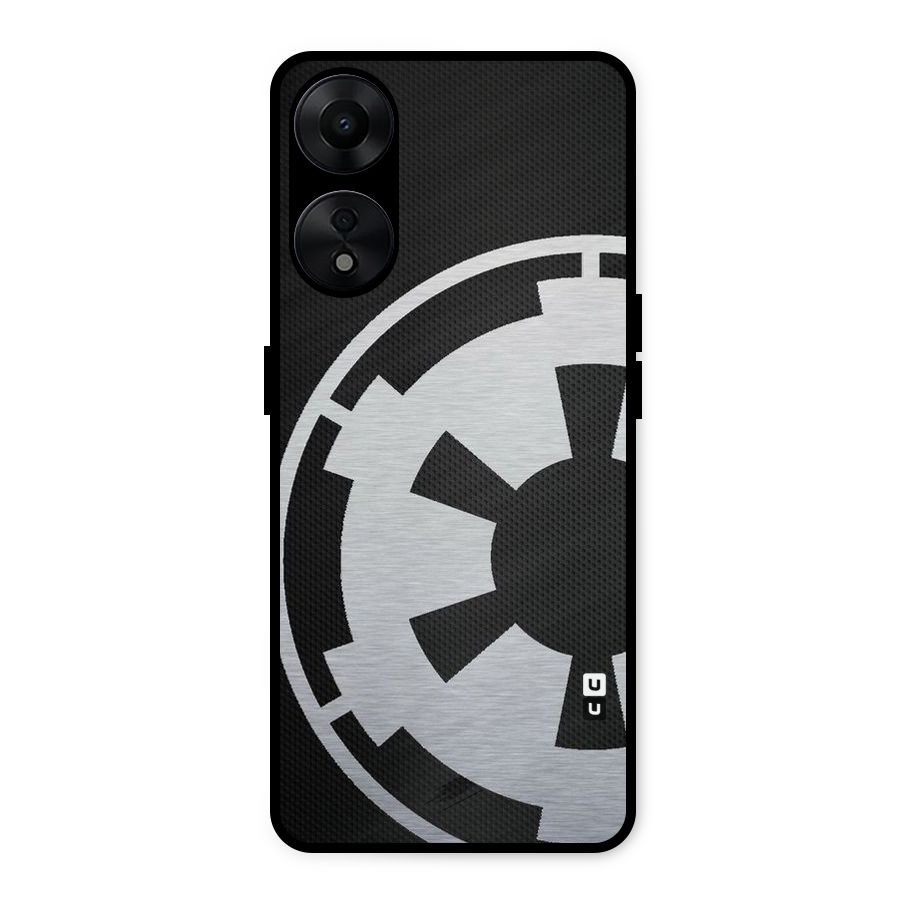White Wheel Metal Back Case for Oppo A78 5G