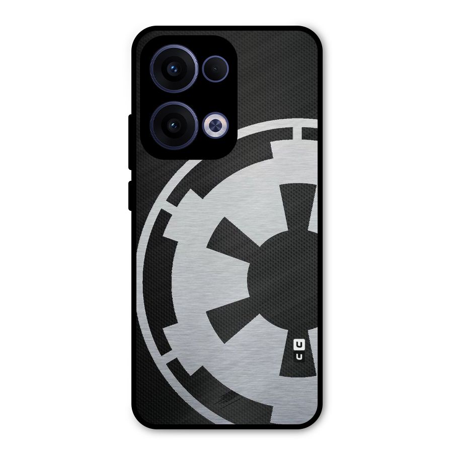 White Wheel Metal Back Case for Oppo Reno13