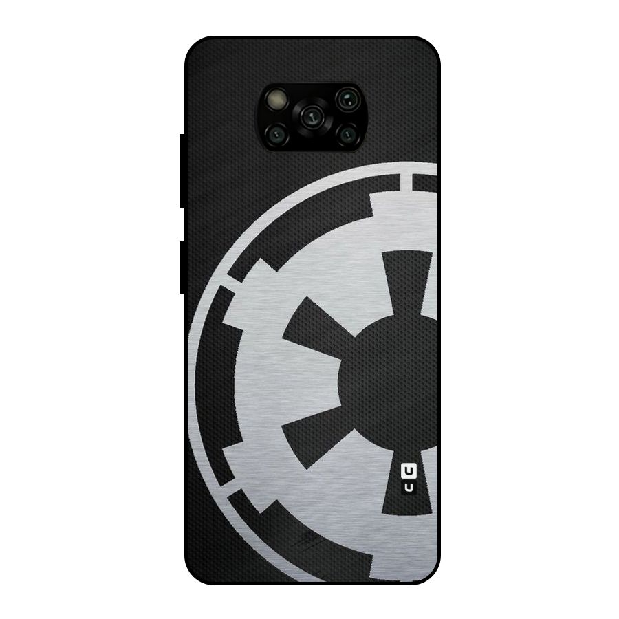 White Wheel Metal Back Case for Poco X3