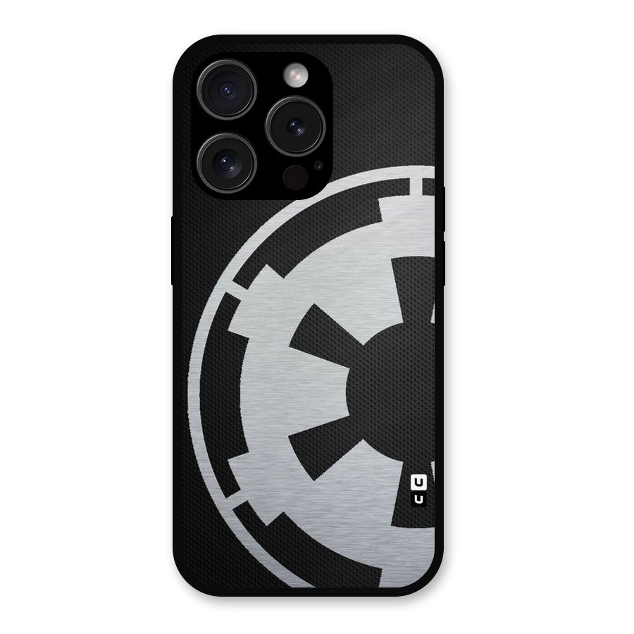 White Wheel Metal Back Case for iPhone 15 Pro
