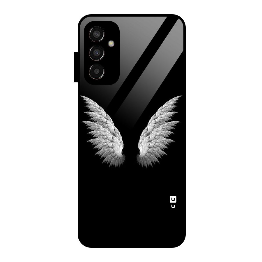 White Wings Glass Back Case for Galaxy F13
