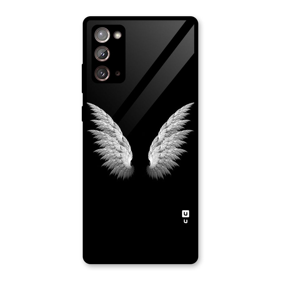 White Wings Glass Back Case for Galaxy Note 20