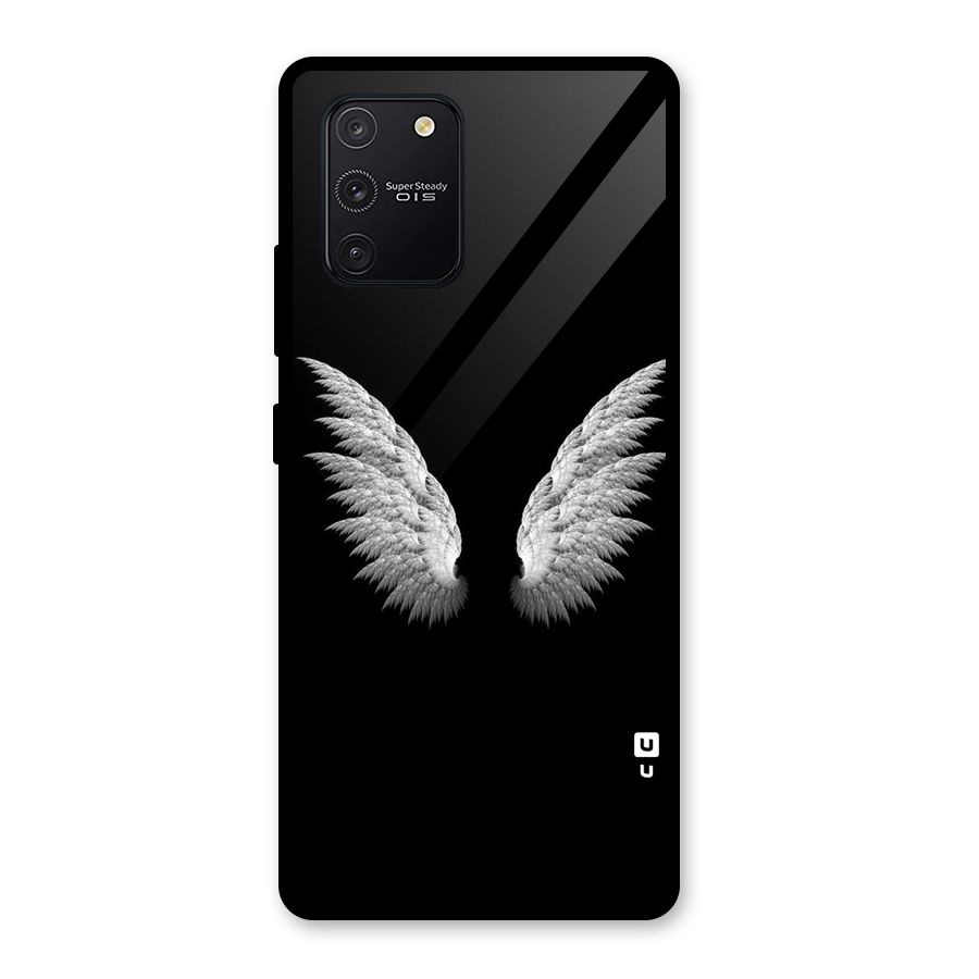 White Wings Glass Back Case for Galaxy S10 Lite